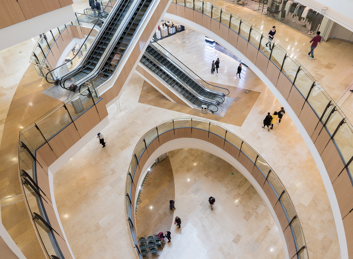 Why do shopping malls use tiles?